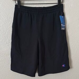 Mens Basic Pull On Elastic Waist Champion Shorts Blue Medium
